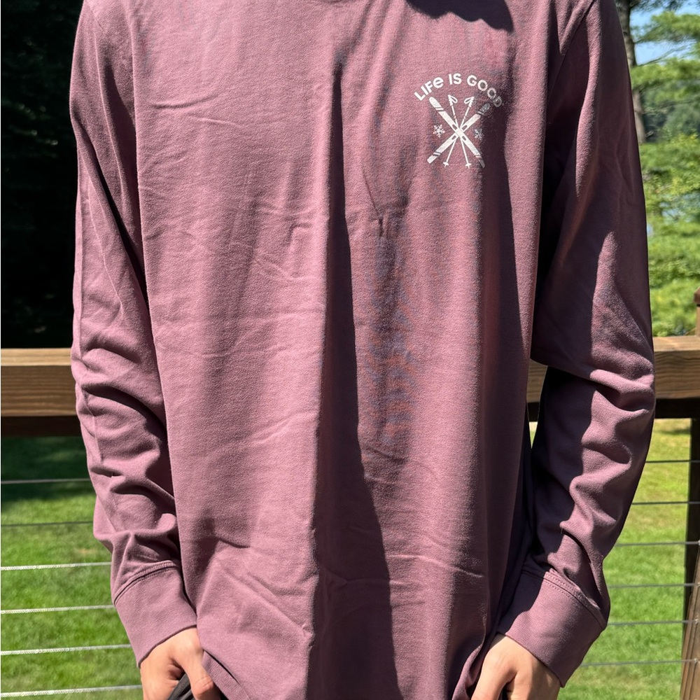 Life Is Good Men's Plum Long Sleeve Tee